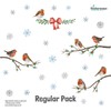 Stickerscape Christmas Window Stickers (Christmas Robins - Regular) | Christmas