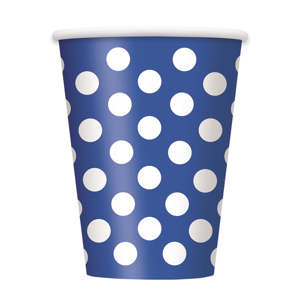 Blue Polka Dot 12oz Hot/Cold Cups (6 ct)