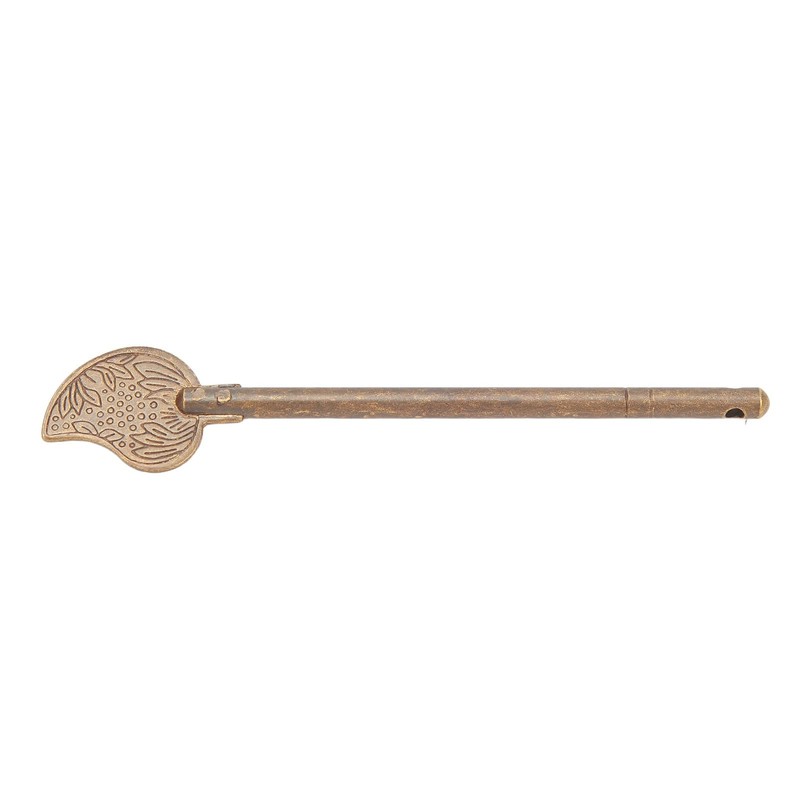 2 Pieces Brass Door Latch Pin 11cm Leaf Shape Retro