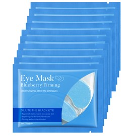 Facialmask4 Eye Pads Against Dark Circles, Eye Pads Against Dark Circles, Eye Pads Against Eye Bags and Wrinkles, Cooling and Refreshing Eye Pads Masks [Pack of 10, Blue]