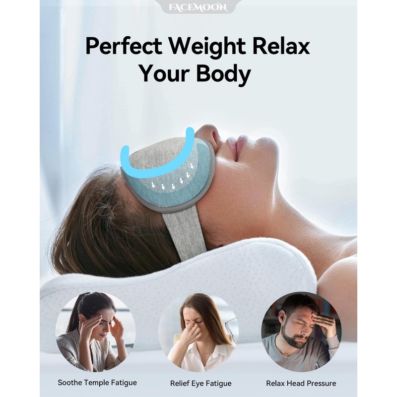 Weighted Eye Mask for Sleeping - Blackout Sleep Mask for