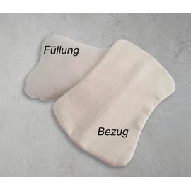 DRUC KLAUS Autoreisekissen Wohnmobil – Kissen mit Spruch „Lass Uns mal Wieder abhängen“, Berge & Sonnenuntergang – weiches Subli-Leinen, ca. 31×18 cm, personalisierbar, mit Gummiband