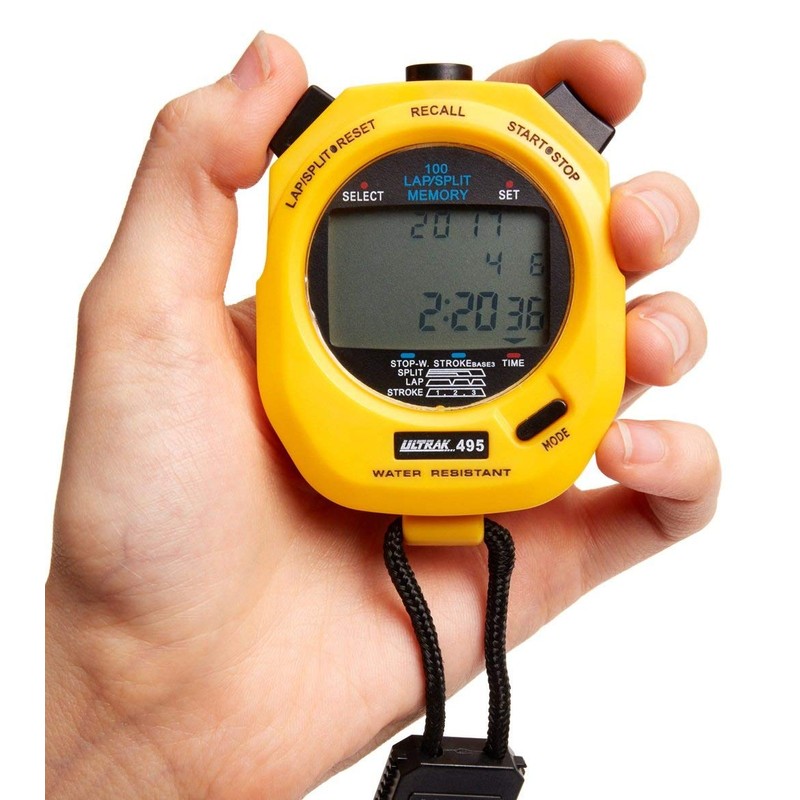 Ultrak 495 100 Lap Memory Timer (2-Pack), Yellow