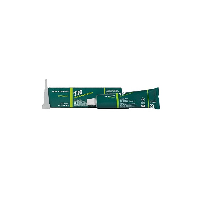 Dow Corning 2423472 736 Red Heat Resistant Sealant, -65 to