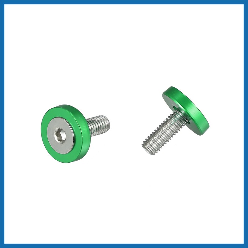 A ABSOPRO 20pcs Motorcycle Green Fender Bumper Washer Bolt Nut