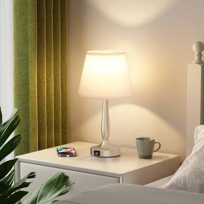 Kakanuo Touch Table Lamp for Bedroom, Small Bedside Lamp with