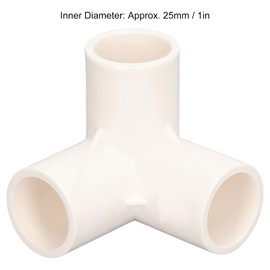 10PCS Tee PVC Fitting Elbow 3 Way PVC Pipe Fittings 90 Degree Elbow Corner Connector 25mm Inner Diameter for Water Pipes Furniture