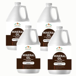FIVE STAR MATERIALS RESOURCES Pure USP Mineral Oil |Neutral Scent & Taste-Free | All-Purpose for Skin Moisturizing, DIY Beauty, Wood Conditioning & More (4 Gallons)