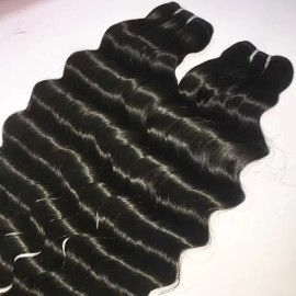 Pineapple Curly Burmese Curly Indian Curl Unprocessed Raw Hair Bundles Cuticle Aligned Raw Hair Bundles Curly Human Hair Bundlesstyle: Deep Wave, color: natual color, Stretched Length: 26 Inches