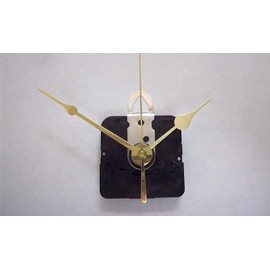 Quartz Clock Movement Kit with 1 Set of Hands and Second Hand, for Dials up to 1/4" Thick