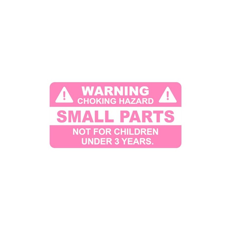 M MeshaKippa Small Parts Choking Hazard Warning Stickers, 1x2inch, 300pcs,