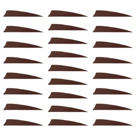 sourcing map Arrow Vanes Arrow Fletching 4" Shield Shape Turkey Feathers for Hunting DIY Shooting(Brown, Pack of 25)