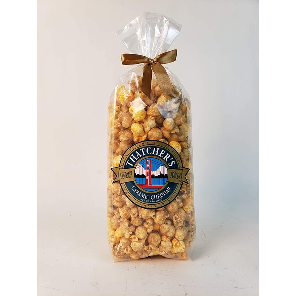 Thatcher's Gourmet Specialties Cheddar Popcorn, Caramel, 7 Ounce