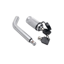 Baceyong 5/8" Verriegelungsbolzen und Abdeckung LKW-Anhänger-Empfänger Sicherheit Anhängerkupplung +2 Schlüssel - Boot/Anhänger/Wohnwagen/4x4/Anhängerkupplung/Wohnmobil