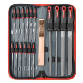 Hi-Spec 17 Piece Metal Hand & Needle File Tool Kit Set. Large & Small Mini T12 Carbon...