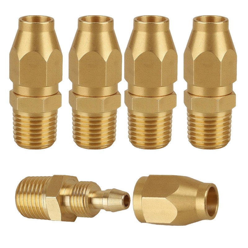 Xastro 4PCS Air Hose Repair Fitting, Brass Pneumatic Fitting For
