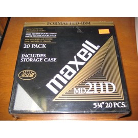 Maxell MD2HD 5 1/4 inch Mini Floppy Disks 20 Pack