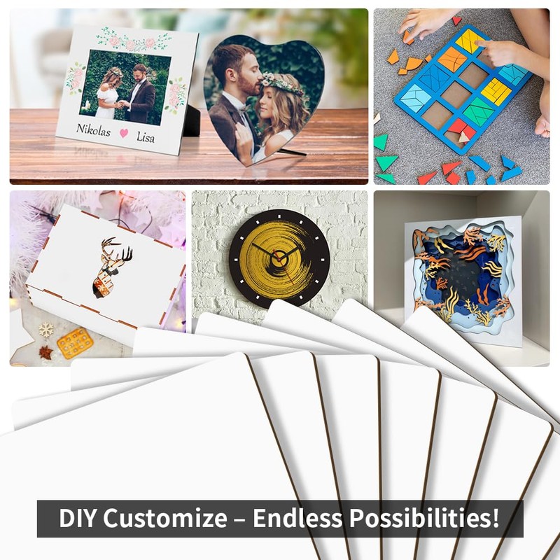 PYD Life 24 Pack Sublimation MDF Board Blanks Sheets Bulk