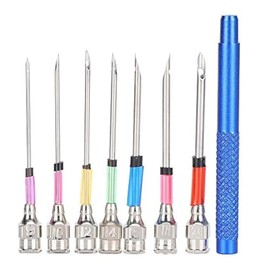 Fydun 7 Pieces Embroidery Stamp Needle Pens for Beginners with Embroidery Thread Cross Stitch