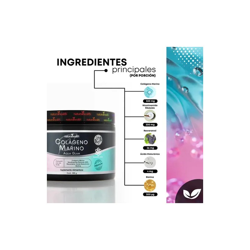 Natural Health Colageno Marino 300 G En Polvo Sfn