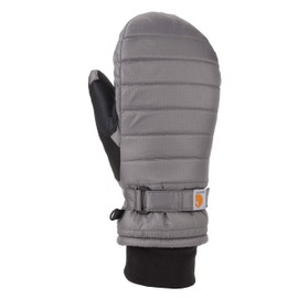 Carhartt Women's Quilts Insulated Mitten Gloves for Cold Weather, charcoal