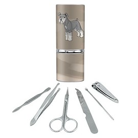 Miniature Schnauzer Dog Stainless Steel Manicure Pedicure Grooming Beauty Care Travel Kit