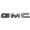 Auto Front & Rear GMC Black USA Flag OVERLAY Emblem