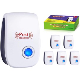 Orginal 2024 Ultrasonic Pest Repeller Indoor with 6 Pack – Human and Pet Safe–Pest Control for Home–Supermarket–Warehouse–Hotel–Restaurant