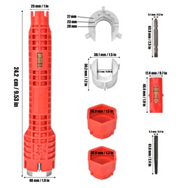 Faucet and Sink Wrench Multi-purpose Wrench Plumbing Tool Plumbing Repair Installation Hand Tools for Toilet Bowl, Sink, Bathroom, Kitchen Plumbing
