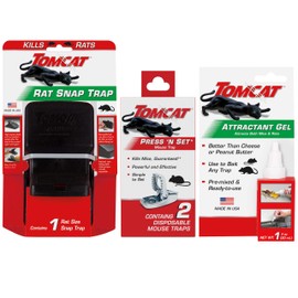 Tomcat Trap and Bait Bundle for Rats and Mice, Includes 2 Press 'N Set Mouse Traps, 1 Rat Snap Trap and Attractant Gel