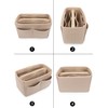 LEXSION LEXSION Felt Purse Bag Organizer Insert with zipper Bag Tote Shaper Fit Speedy Neverful PM MM 8021 Beige XL
