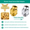 LUOFANT Heavy Duty Shower Head Swivel Ball Adapter, Solid Brass