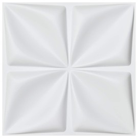 Art3d White 3D Wall Panel PVC Flower Design Cover 3 Sq Meter, for Interior Wall Decor in Living Room, Bedroom, Lobby, Office, Shopping Mall