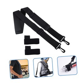 BESPORTBLE 1 Set Adjustable Fishing Rod Carrying Strap Lightweight Fishing Pole Holder with Fixed Band Ergonomic Design for Adults Teens