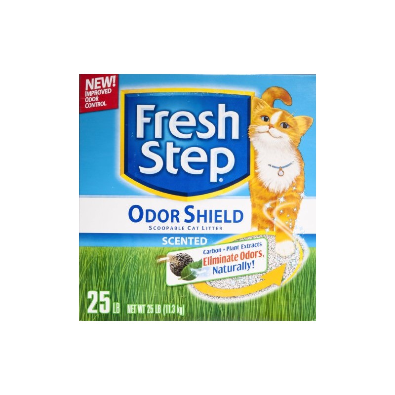 Cat Litter, Odor Shield, Scoopable, Scented, 25-Lbs.