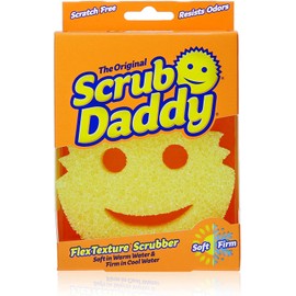 Scrub Daddy - The Original Scrub Daddy - Scratch-Free Multipurpose Dish Sponge - BPA Free & Made with Polymer Foam - Stain & Odor Resistant Kitchen Sponge (1 Ct)