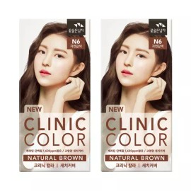 Clinic 꽃을든남자 크리닉 칼라 N6 자연갈색 X 2개 Man with Flowers Clinic Color N6 Natural Brown x 2