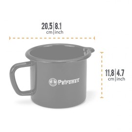 Petromax Enamel Milk Pot (1.4 Litres, Black)