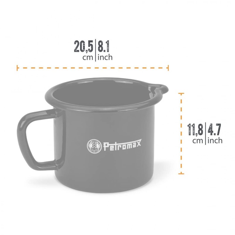 Petromax Enamel Milk Pot (1.4 Litres, Black)