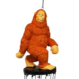 Funny Bigfoot Wind Chime for Outdoors – Sasquatch Yard Décor with Stainless Steel Tubes & Resin Foot Strikers – Unique Garden or Porch Decoration – Hilarious Gift for Cryptid Fans