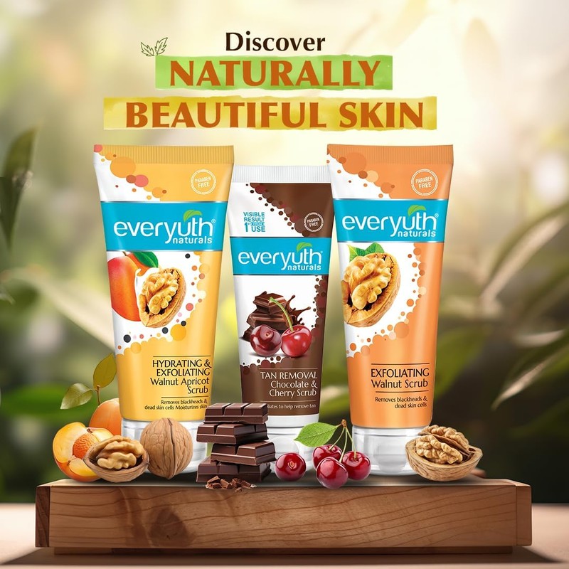 Everyuth Naturals Exfoliante de nogal, 200 g