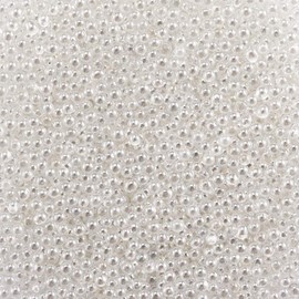 Beadthoven 50g Translucence Nail Art Micro Mini Beads 0.6-0.8mm DIY 3D Nail Art Decoration Mini Glass Beads Tiny Caviar Nail Bead for Nail Care