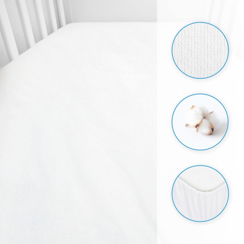 2X Jersey 100% Cotton Fitted Sheet for 120 x 60