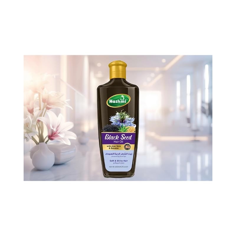 Hashmi Aceite para Cabello de Semilla Negra con Aloe Vera