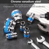 HARFINGTON 3pcs 1/2 Inch Drive 6-Point Socket 10mm CR-V Metric