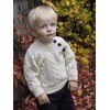 Aran Crafts Baby Traditional Irish 3 Button Crew Neck Sweater