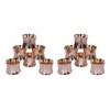 Copper Essentials Gold Plated Hammered Round Napkin Rings Set of
