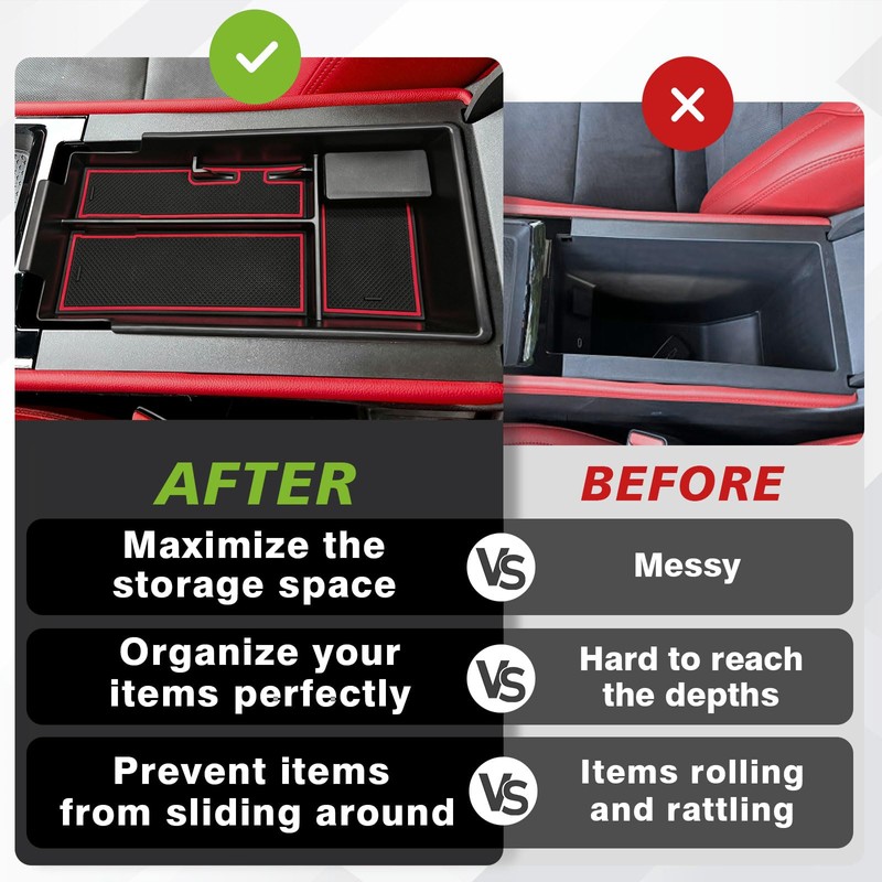 BestEvMod Center Console Organizer Tray Compatible with Chevy Blazer EV