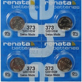 Renata 4 373 Button Cell Watch 0% Hg Mercury Free Batteries