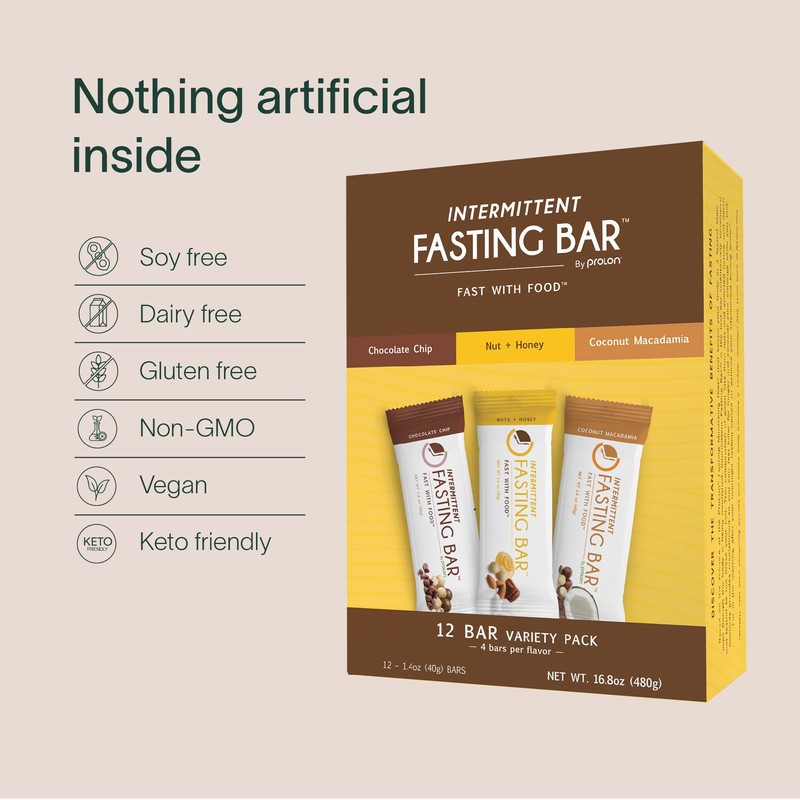 Prolon Fasting Bars | 5g Protein, 7g Fiber | Keto-Friendly,
